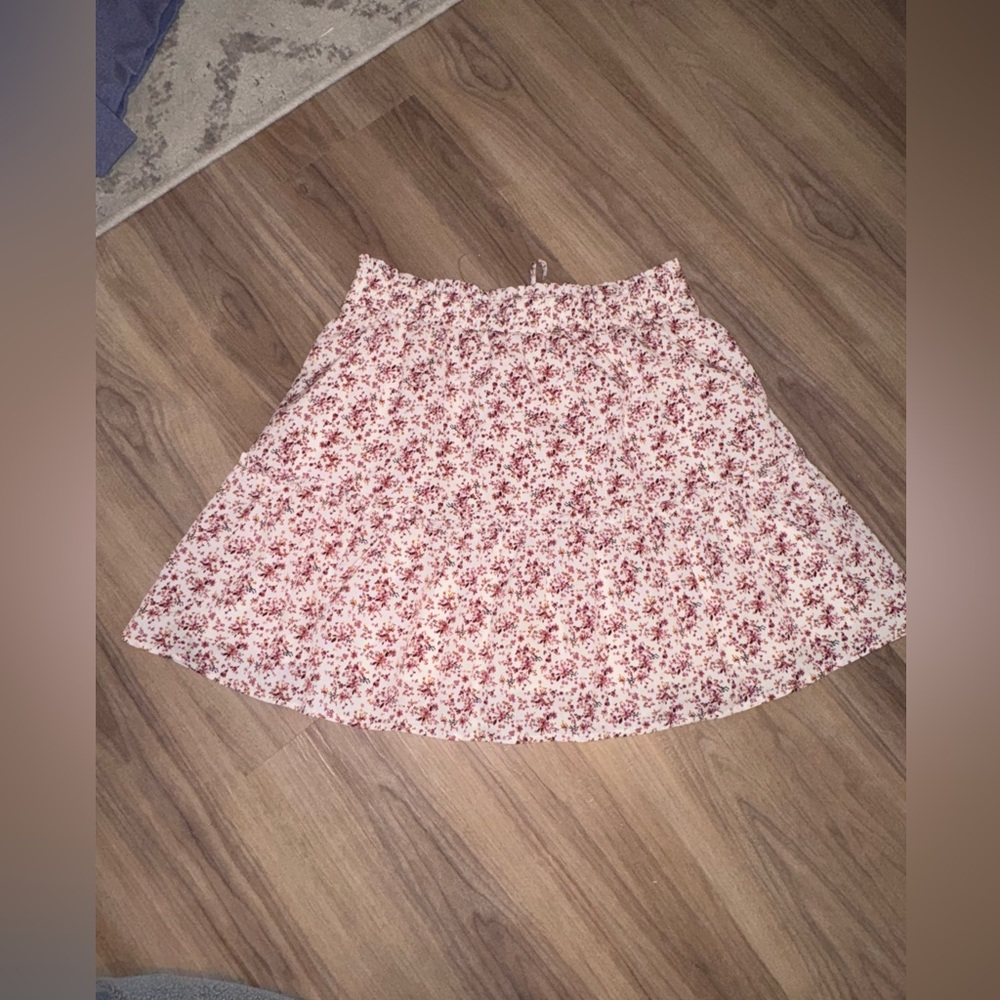 Paper Crane Pink and Cream Flowy Skirt